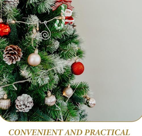 50pcs Stainless Steel S-Shaped Wire Hooks for Ornaments with Easy Installation and Versatile Use, for Christmas Tree Decorations and Chandeliers, Silver Color for Stylish Holiday