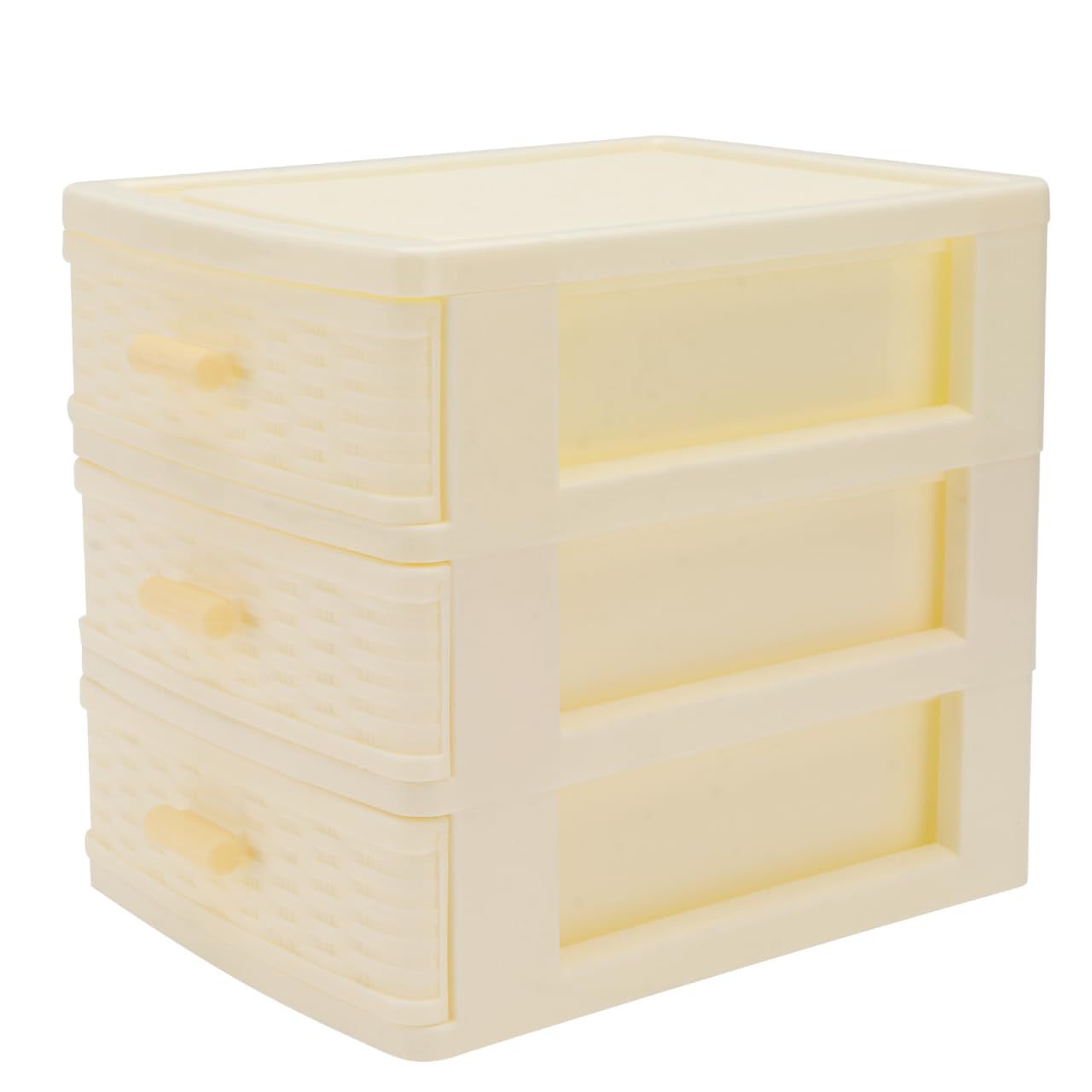Beavorty Multi-Layer Desktop Storage Box 3-Drawer Organizer 6.69X5.98X5.11In Jewelry Case Cosmetic Makeup Storage for Girls Vanity Office