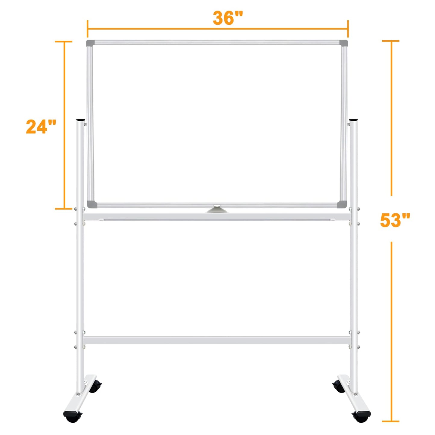BSTPCOO Double-Sided Dry Erase Board with Stand 36"x24", Magnetic Mobile White Board Rolling Whiteboard on Wheels Drawing whiteboard with Stand for Kids & Adults, 2 Eraser, 10 Markers, 12 Magnets