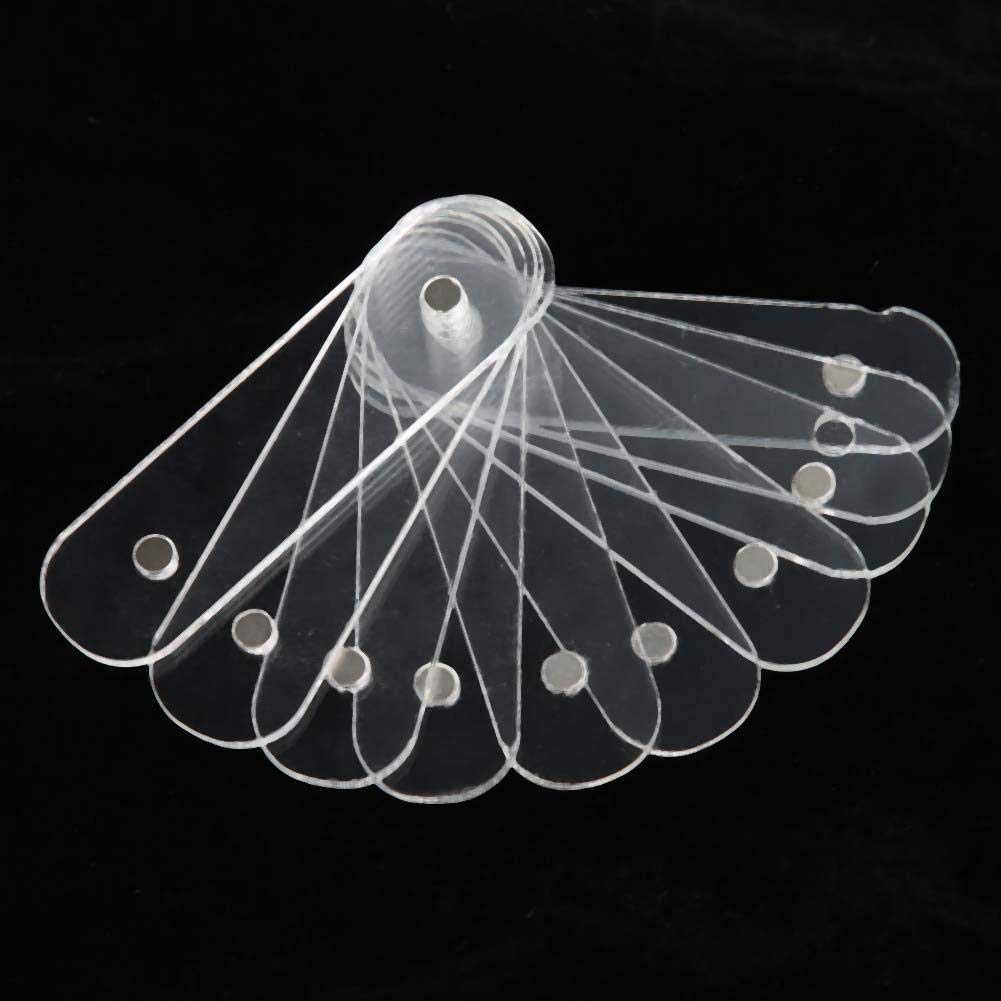 10Pcs Nail Art Showing Holder Nail Art Acrylic Strip Magnetic Display Transparent Manicure DIY Nail Salon Accessory Clear Nail Sticks Polish Display(10pcs)