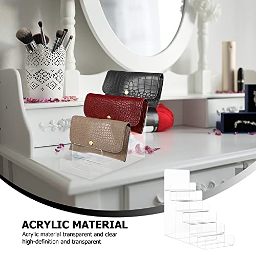 DOITOOL 2Pack 6- Tier Acrylic Wallet Display Stand Holder, Clear Handbag Purse Display Stand Jewelry Display Riser Purse Handbag Organizer