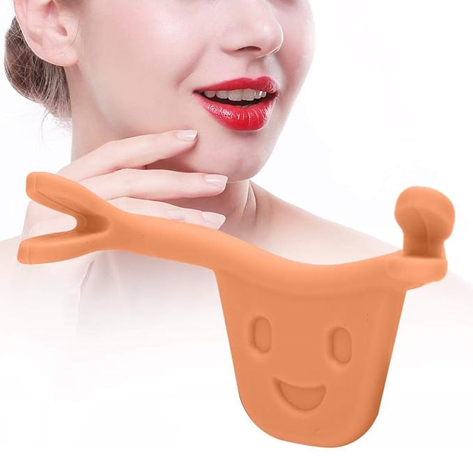 Smile Corrector, Face Trainer Smile Beauty Maker Trainer Forming Mouth Exerciser Training Mouth-shape Exercise Device for Lip Tattoo(Orange)