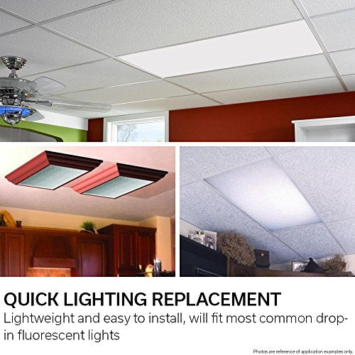 Lighting Panel Acrylic Cover - 2x2 Clear - Prismatic - 2 ft. x 2 ft. - 5 Pack – Fluorescent Light Covers for Kitchen