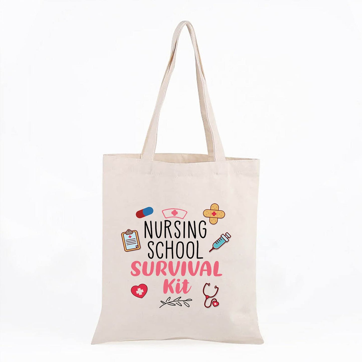 WCGXKO Nurse Gift Nurse Cosmetics Gift Nursing School Survival kit Gift for RN CNA LPV BSN LVP (NURSING SCHOOL tote)