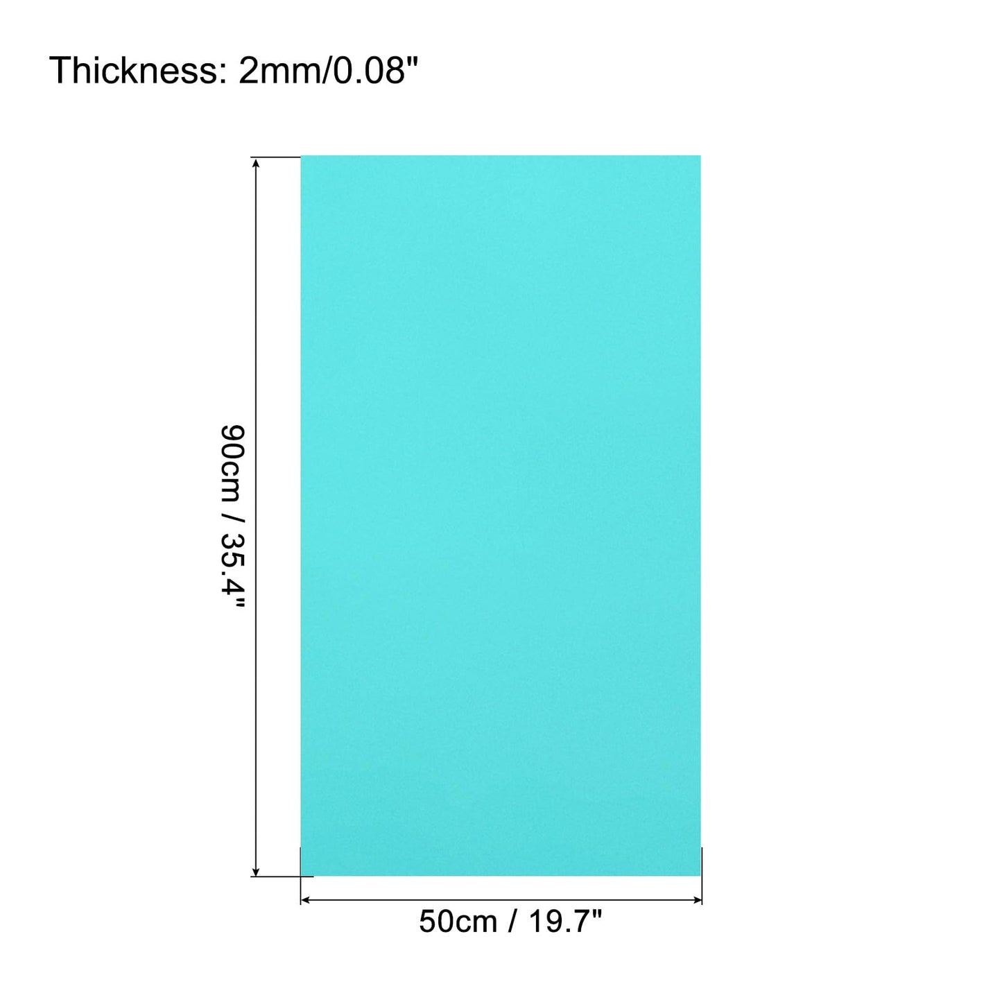MECCANIXITY EVA Foam Sheets Blue Green 35.4 Inch x 19.7 Inch 2mm Thick Crafts Foam Sheets for Costumes, Arts and Crafts Projects Pack of 5