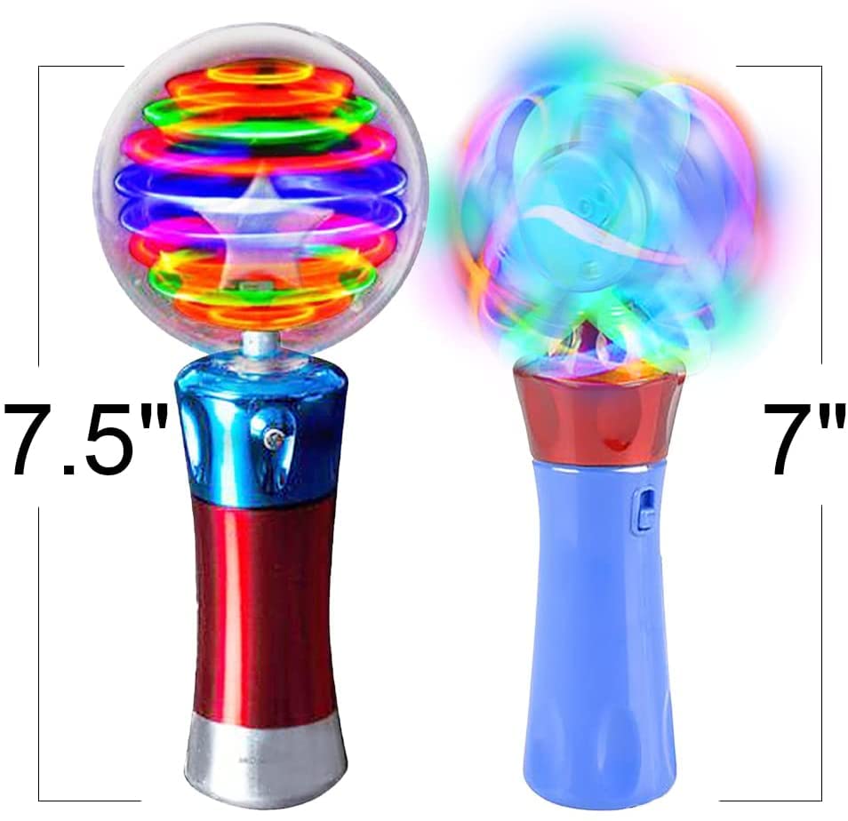 ArtCreativity Light Up Orbiter And Wand, Flashing LED Wands for Boys and Girls with Thrilling Colors, Batteries Included