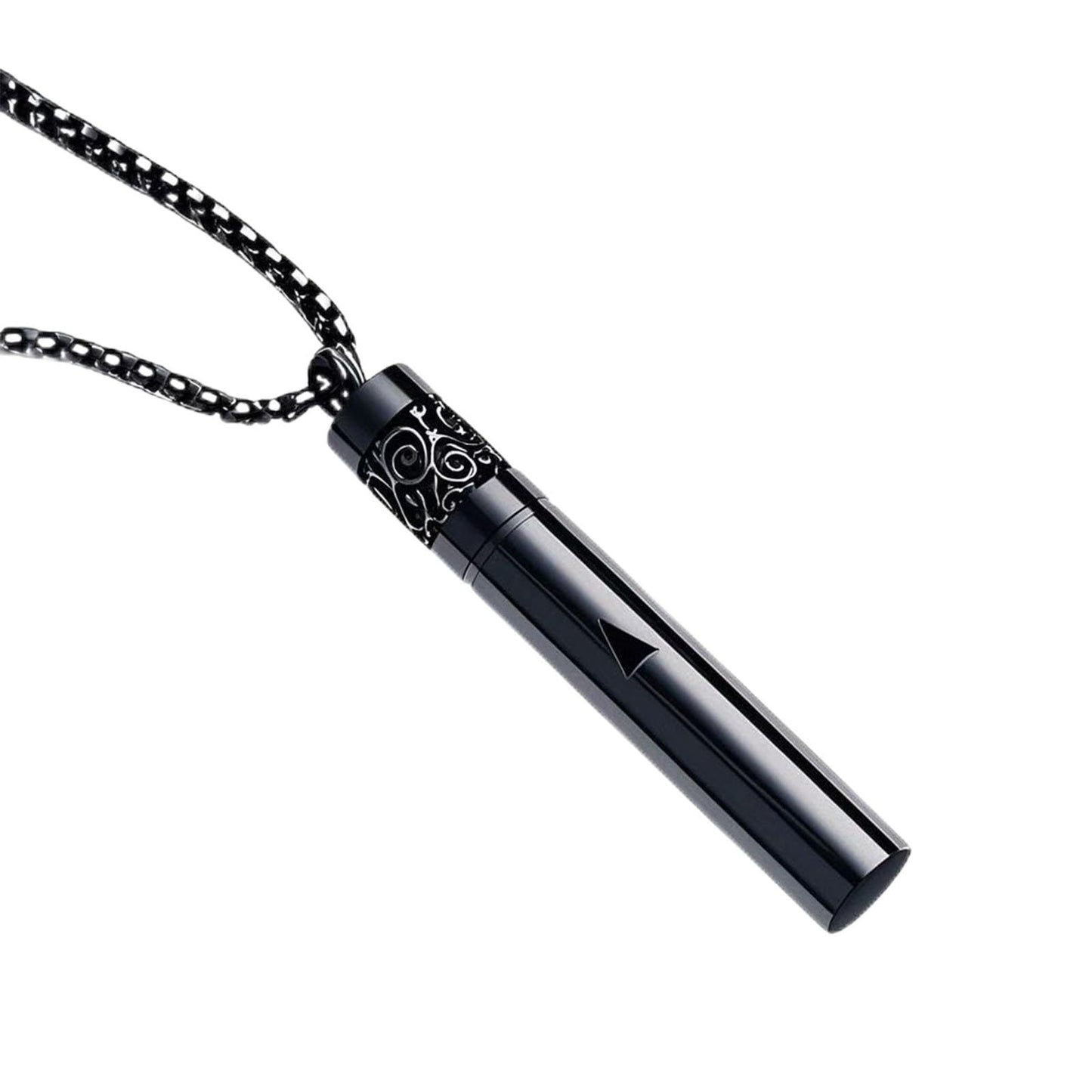 phaxud Stainless Steel Mindfulness Breathing Necklace for Anxiety Original Upgrades Multifunctional Breathlink with Essential Oil Diffuser Multifunctional Jewelry (B)