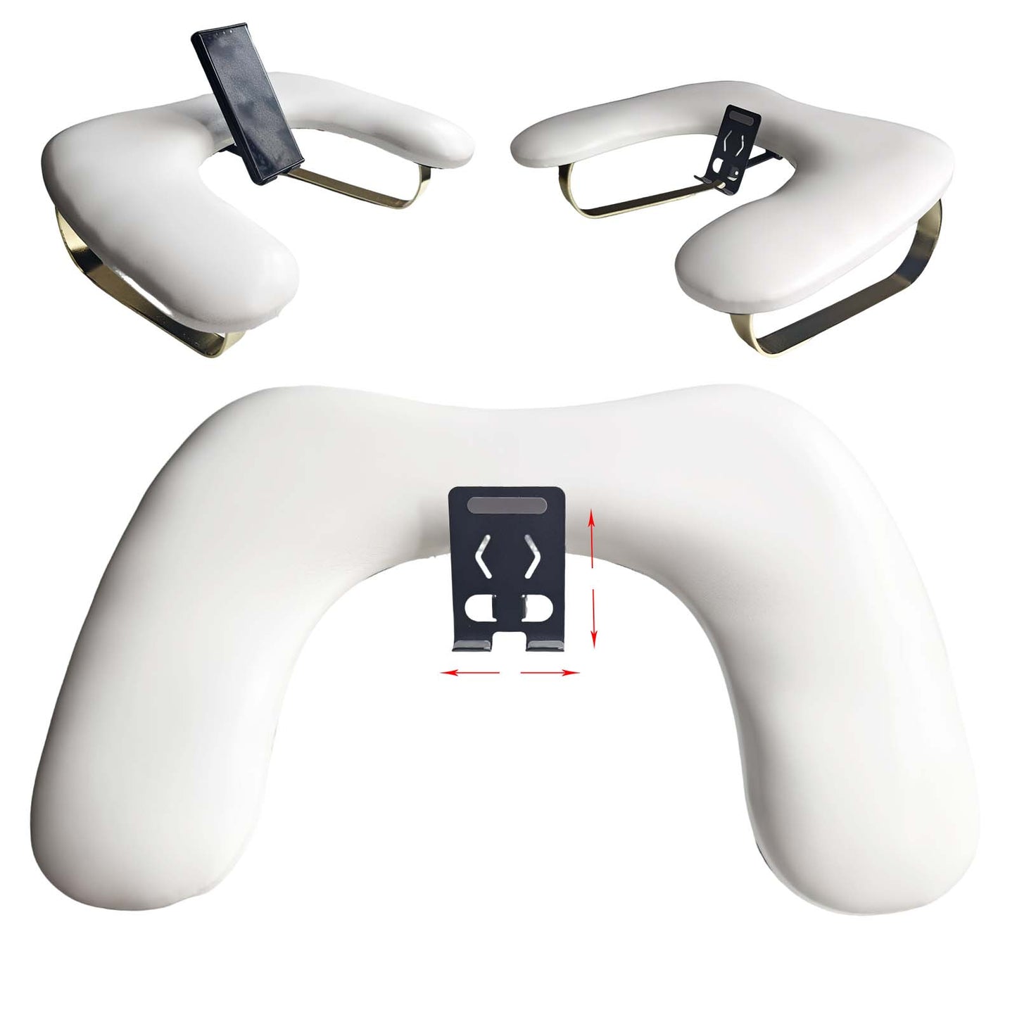 Yizhuo Ergonomic Nail Arm Rest with Adjustable Phone Holder & 2 PCS Nail Arm Rest Covers Bundle