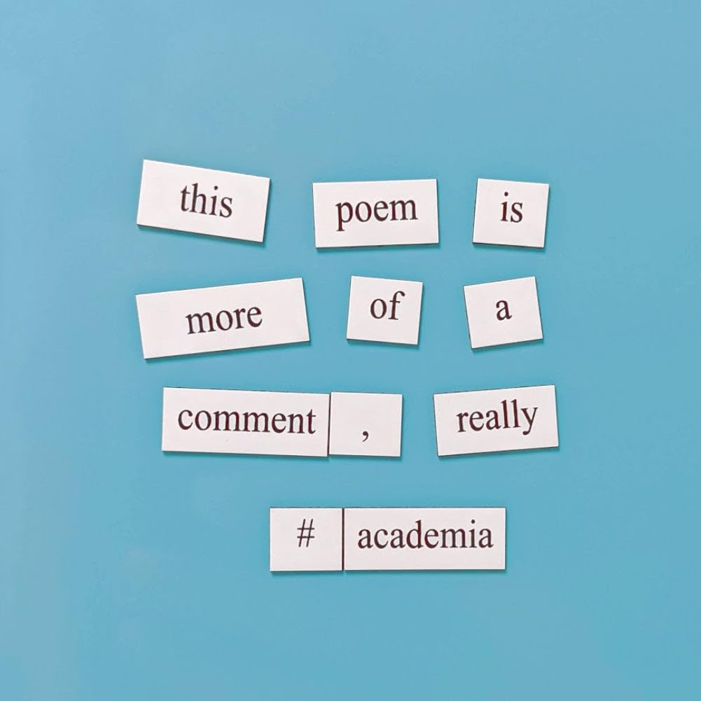 Academia Word Magnets Kit - Funny Nerdy Poetry Set for College to PhD & Post-Doctoral Research & Professors - Ideal Cool Geek Gift Office Refrigerator-Magnetic White Board - STEM Students & Adults Set