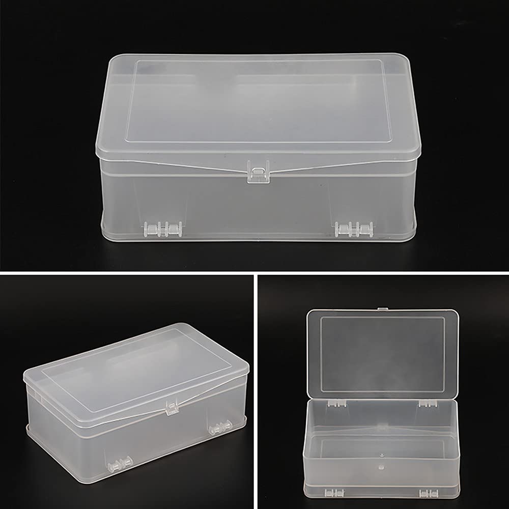 PTGMH Plastic Nail Art Tools Organizer Nail Brushes Container Case Manicure Tools Holder Double Layers Large Capacity Nail Tools Storage Box (transparent)