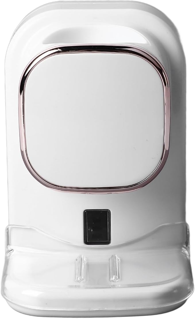 Electric Toothpaste Dispenser, Automatic Toothpaste Squeezer, Wall Mounted with 3 Toothbrush Slots and Holder, Smart Bathroom Accessories Stylish Decor (White)