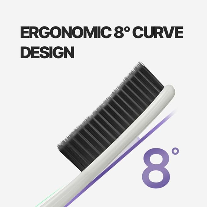 WANGTA Mini Black – Charcoal Large Toothbrush – 1.4 inch (3.5 cm) Head | 3,200 Bristles for Firm Cleaning & Bacterial Suppression | Made in Korea Oral Care (10 Pack)