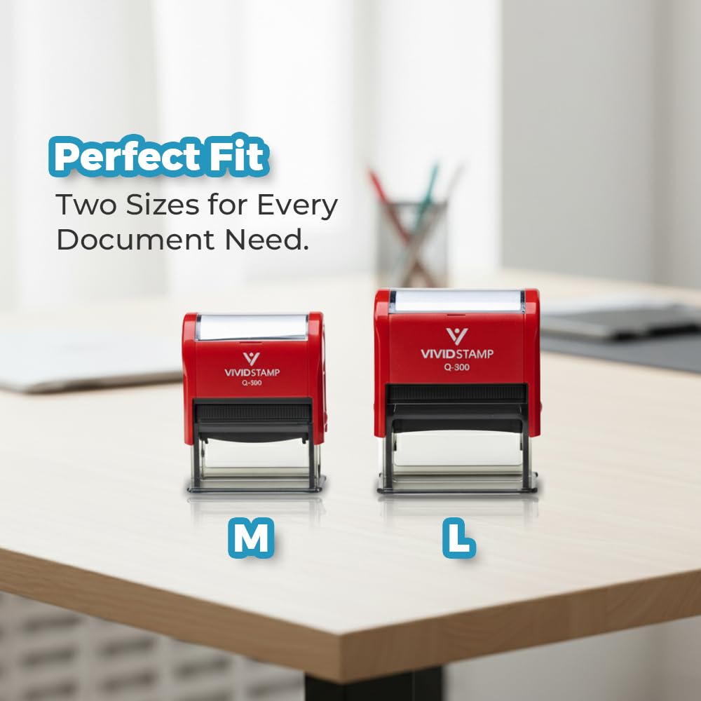 TIME Sensitive DOCUMENTS Enclosed Self Inking Rubber Stamp (Red Ink) - Large