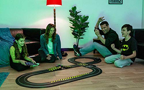 Scalextric Batman vs Joker 1:32 Spark Plug Slot Car Race Track Set C1415T, Black