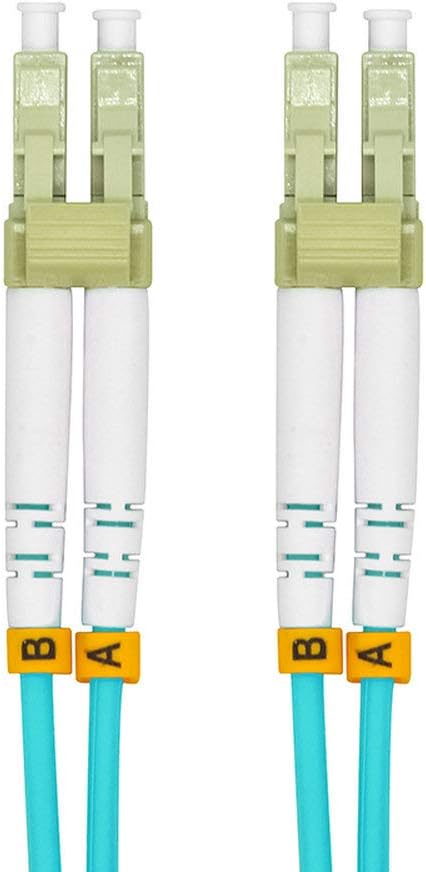 Jeirdus 20Meters 65ft LC to LC Duplex 50/125 10G OM3 Multi-Mode Fiber Optic Cable Jumper Optical Patch Cord LC-LC