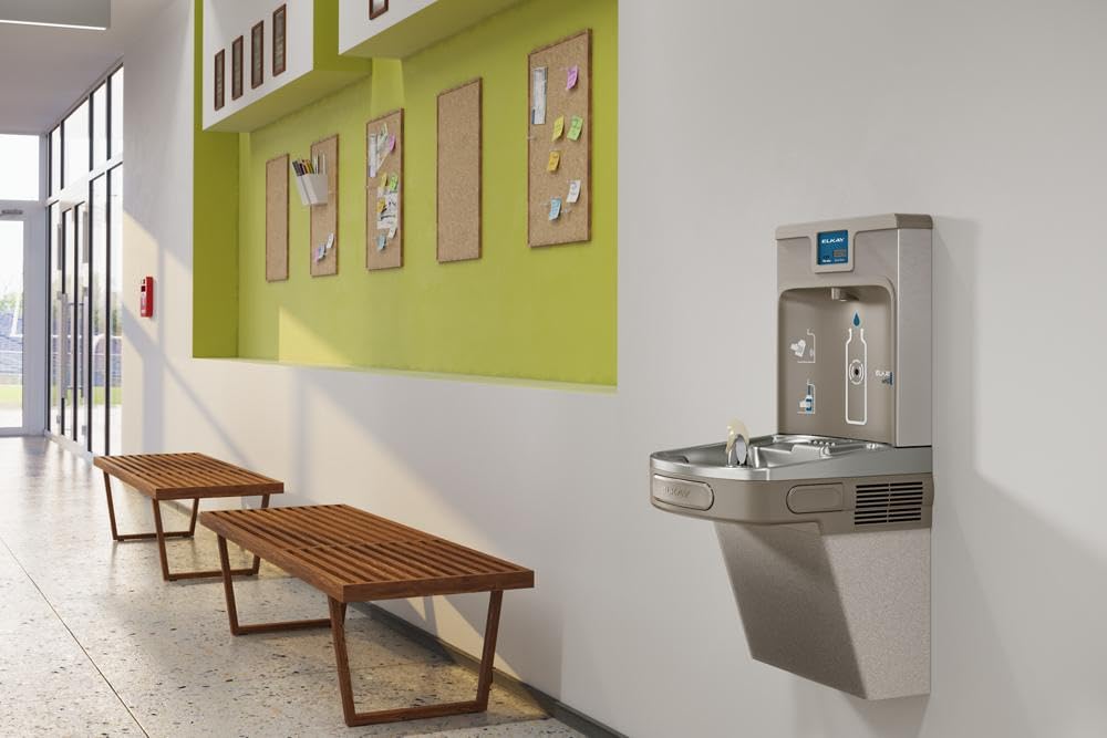 Elkay LZS8WSLK ezH2O Bottle Filling Station & Single ADA Cooler Filtered Refrigerated Light Gray