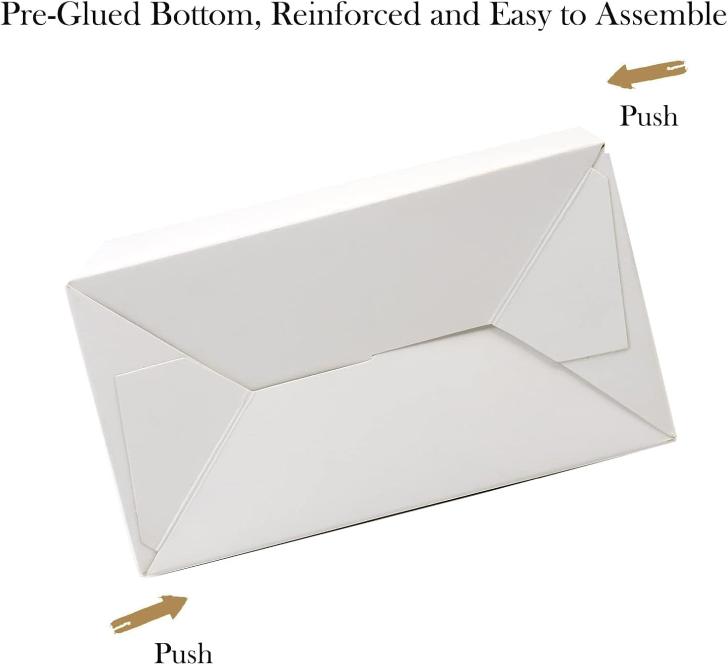 Oletx 30Pcs 9 Inch Large Gable Gift Boxes, White Party Favor Treat Boxes, Lunch Box with Handles for Birthday Babyshower Wedding Activity Picnic