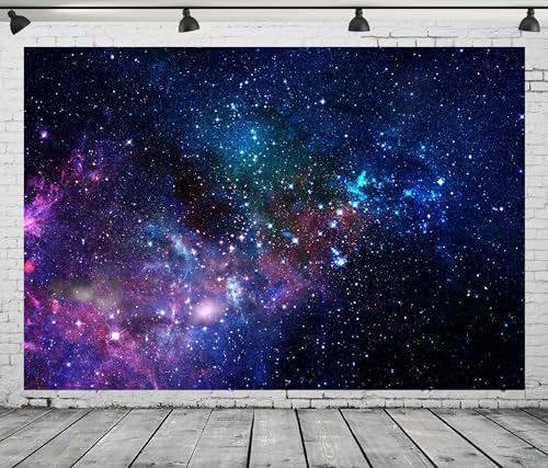 8x6ft Fabric Starry Outer Space Backdrop Photography Universe Milky Way Stars Background Galaxy Nebula Decorations Kids Adult Birthday Party Backdrop Baby Shower Photoshoot Studio Props - size: 8x6FT