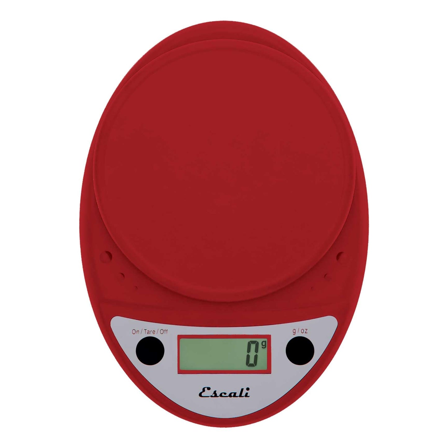 Escali Primo Digital Food Scale Multi-Functional Kitchen Scale and Baking Scale for Precise Weight Measuring and Portion Control, 8.5 x 6 x 1.5 inches, Warm Red