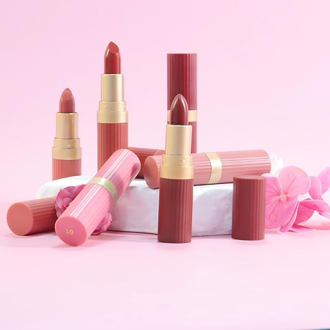 3Pcs Metallic Lipstick for Women,Lightweight Shimmer Frosted Lipstick,Glitter Lip Gloss Stain Long Lasting Waterproof Smudge Proof 24 Hour Full Coverage Lip Makeup,Vegan（01,02,03)