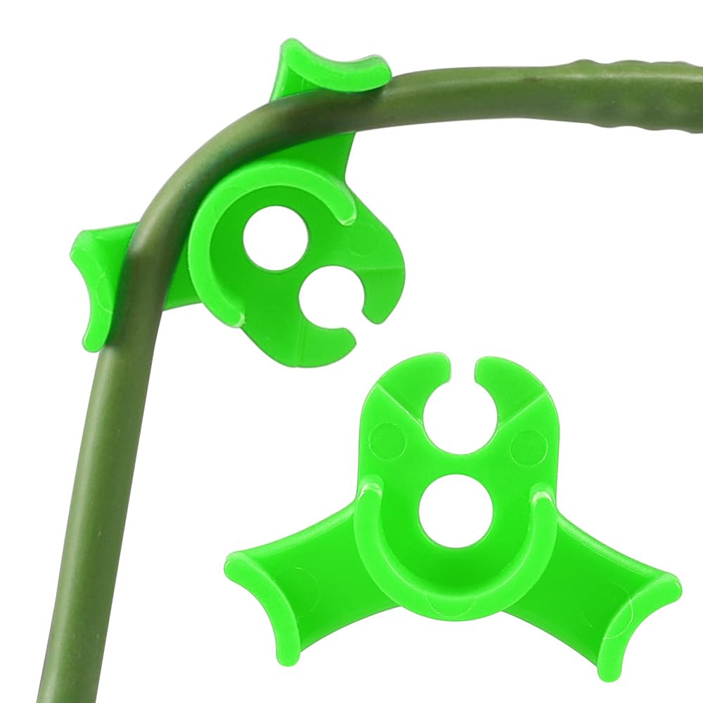 LucyPhy 30 Pack Plant Bender Angle Adjustable Plant Training Clips Low Stress Training Clips 90 Degrees Plant Stem(Circle Style,Green)