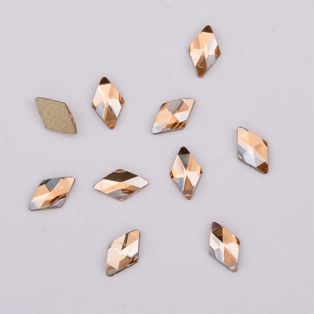 153pcs 3D Nail Diamonds Crystal Golden Shadow Flat Back Gem Stones for Nail Art Decoration + 960pcs Mix Loose Round Rhinestones Set Supply