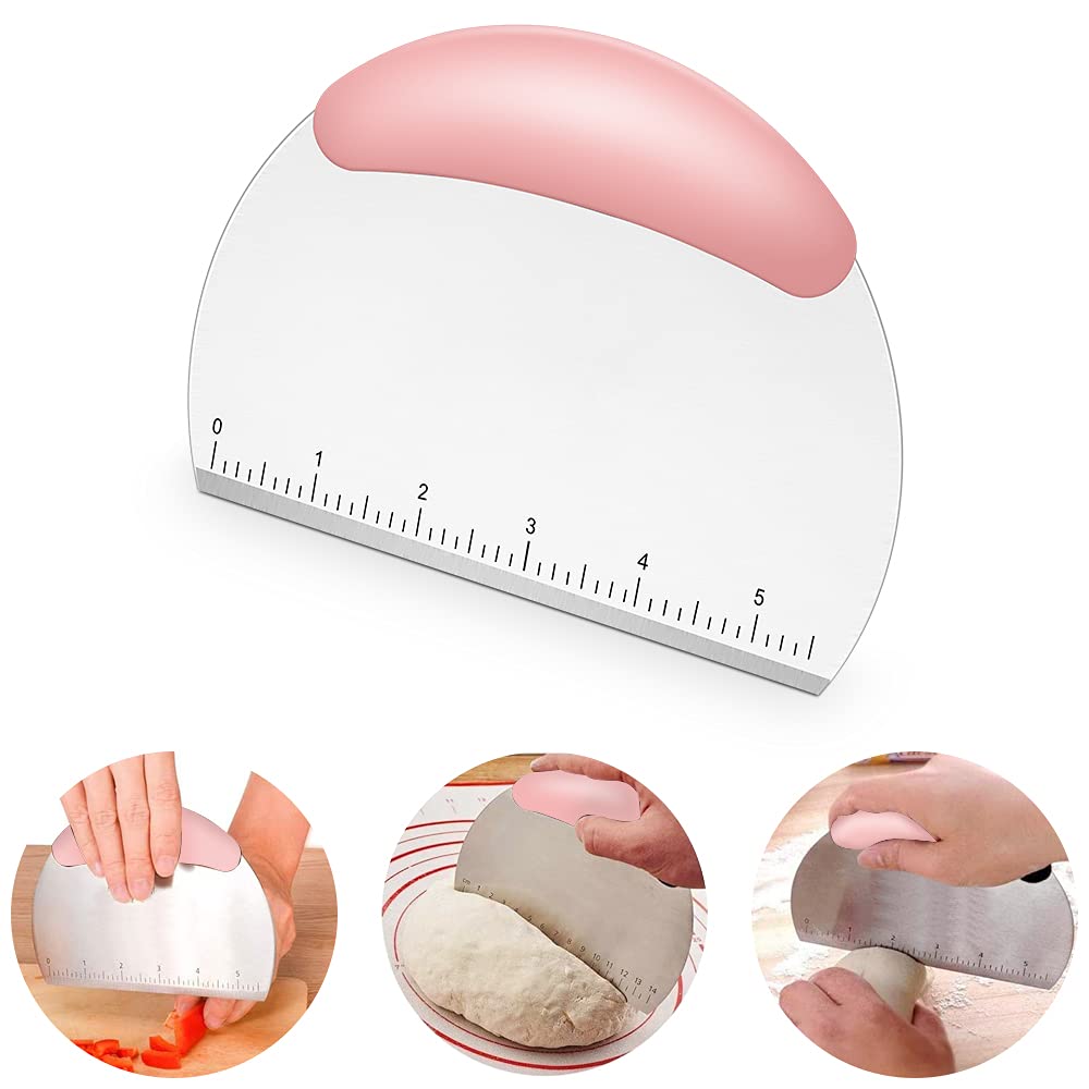 Pastry Cutter, Biscuit Cutter, Dough Scraper, Silicone Baking Mats, Stainless Steel Pastry Blender Set, Dough Cutter Biscuit Cutter Baking Pastry Mat Dough Blender Tools & Pastry Utensils (5 Pcs/Set)