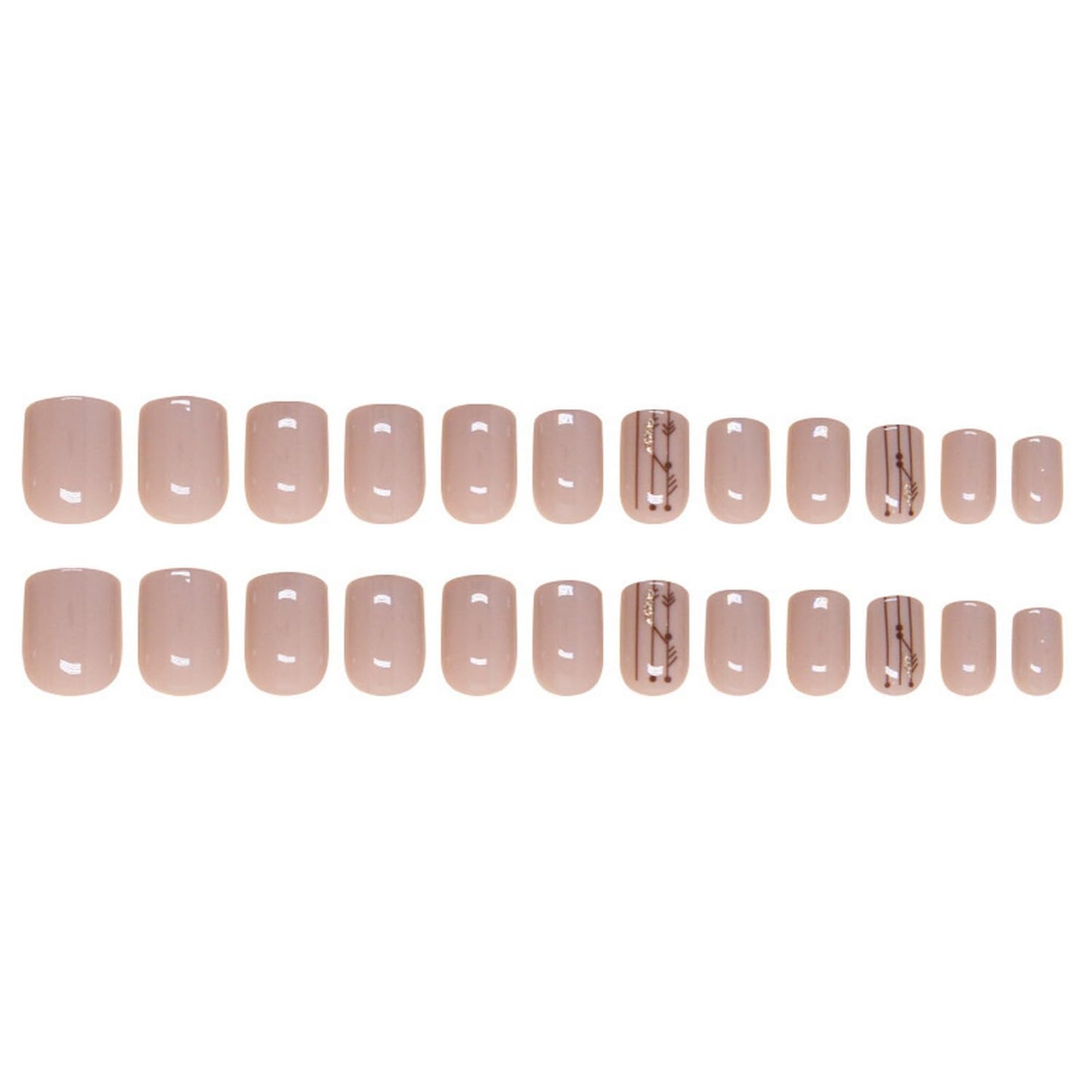 Fall Press on Short Square Fake Nails With Glitter Designs - Nude Stick on Full Cover Acrylic Nature Glossy Autumn False Nails - Glue on DIY Art Manicure Kit for Women Girls