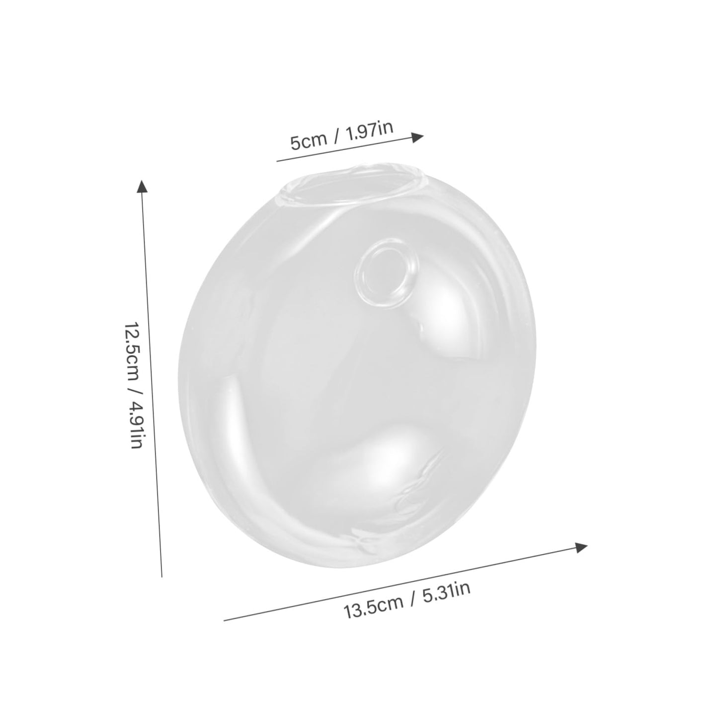 SOLUSTRE Wall Mounted Glass Vase for Hydroponics Plants Hanging Terrarium Planter for Indoor Decor for Propagation Station and Flower Display