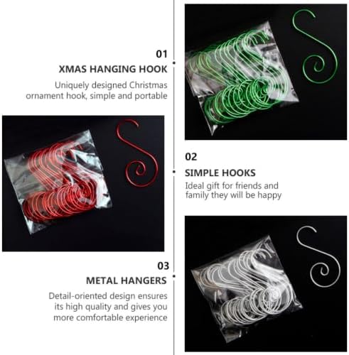 50pcs Christmas Garland Hanging Hook, Galvanized Steel Ornament Hook
