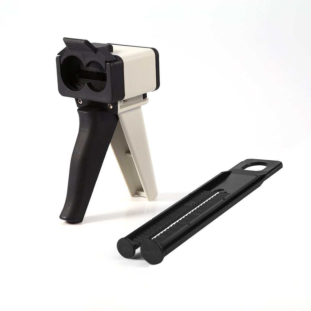 Dispenser Gun Kit, 50ml Adhesive Cartridges Gun Impression Mixing Dispensing Gun Solid Epoxy Gun for 1:1/2:1 Cartridge Mixing Dispenser Delivery Caulking Gun
