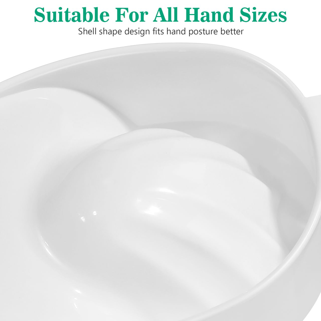 FOYTOKI Nail Soaking Bowl White Plastic Manicure Soak off Tray for Nail Treatment at Home and Professional Salon Use