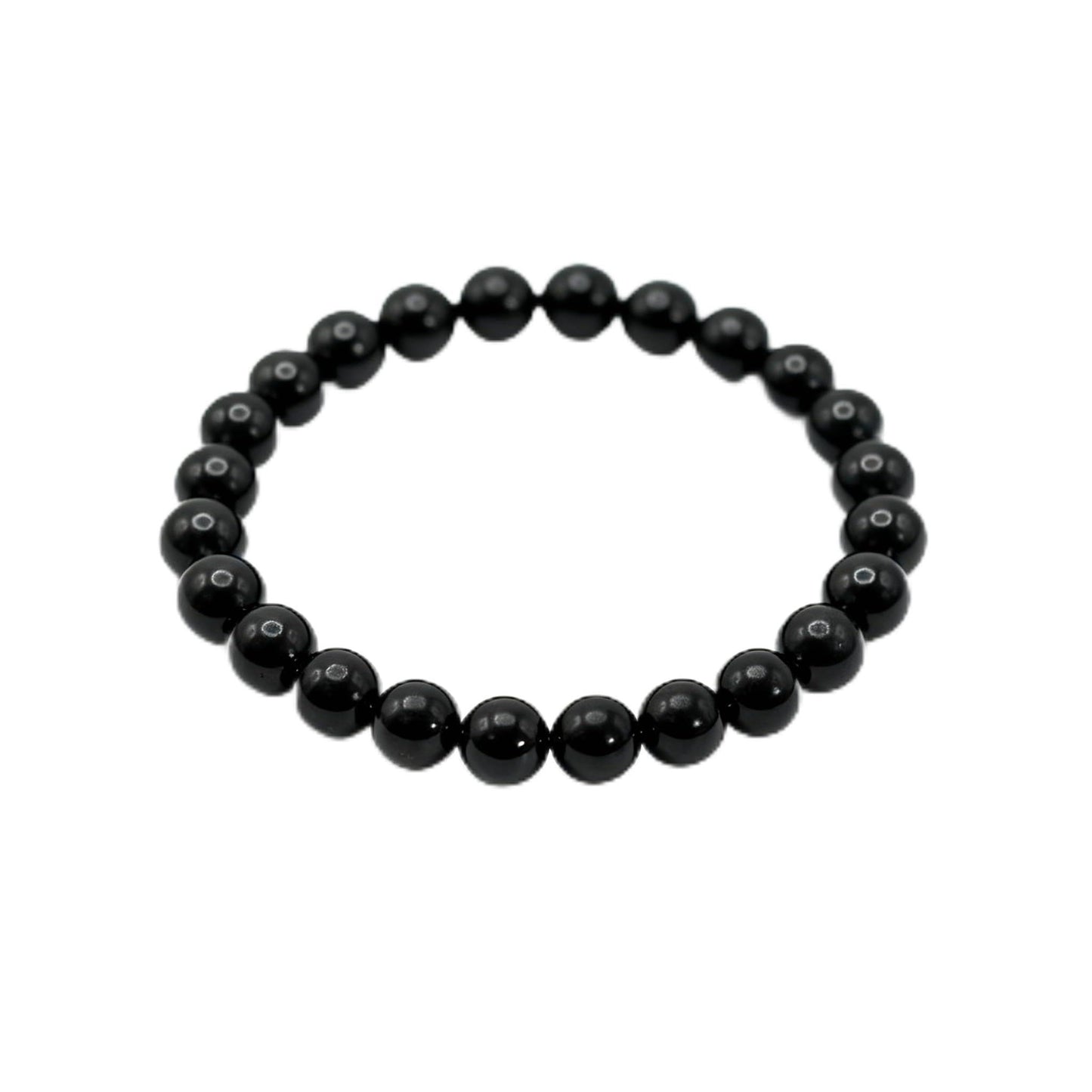 The Vida Handmade AAA+ Quality Crystal Stretch Elastic Bracelet - Nature Gemstone - Jewelry Gift - Holiday Gift - For Women & Men (Black Tourmaline)