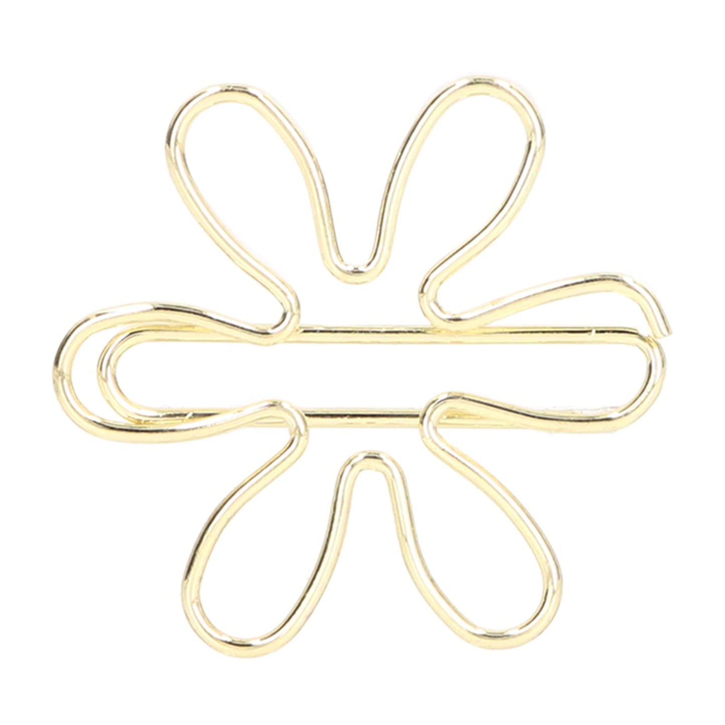 100Pcs Funny Planner Clips Cute Paper Clips Innovative Cute Design Anti Electroplating Process Gold Paper Clips for Office Home School (Floral Print)