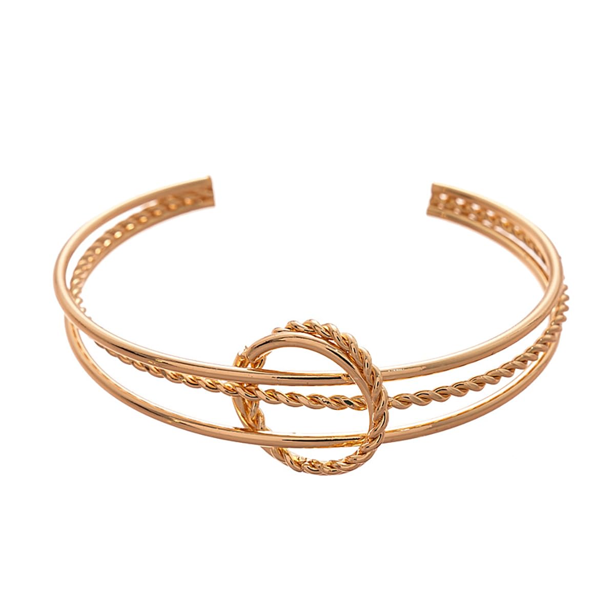 MOEEIJEW Chunky Cuff Bracelets for Women Gold/Silver Cuffs Bangle Hollow Out Adjustable Bracelets Punk Vintage Jewelry (Gold A)