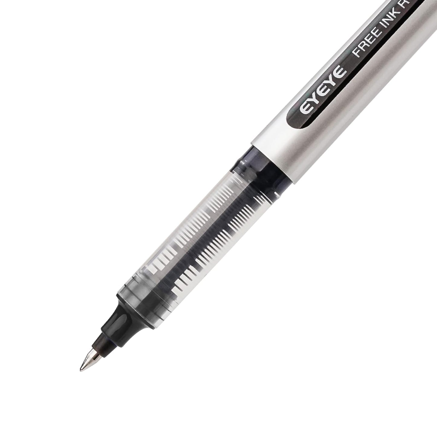 EYEYE 0.5mm Black Rollerball Pens 25 Pack, Extra Fine Point Roller Ball Pen Quick Dry, Liquid Ink Pens Fine Point Smooth Writing Pen for Journaling, Note Taking, Office, School Supplies