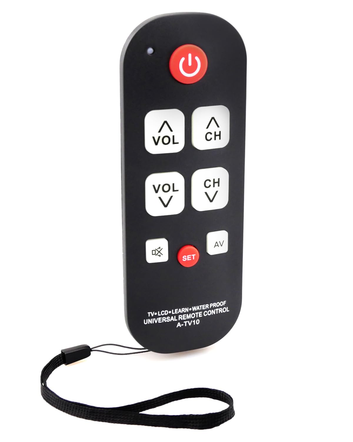 FurnyQuaint Big Button TV Remote Waterproof Control Remoto Universal para TV with Glow Keys for Seniors with Learning Functions Easy to Use and Set Up for Smart TV & Cable Box Controller