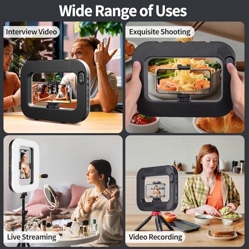 yAyusi Cell Phone Light for Video Recording, Handheld Phone Stabilizer with Light, 8000mAh LED Selfie Phones Ring Light with Phones Holder, Smartphone Video Rig for Camera, Action Camera, Vlog, TikTok - size: Universal