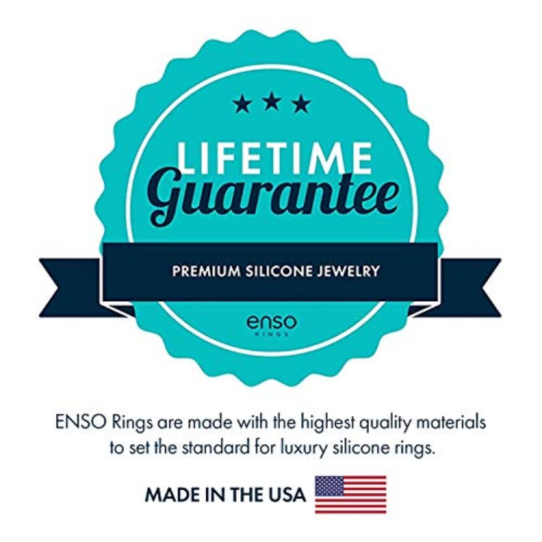 Enso Rings Marquee Silicone Rings, Wide Ring Collection, Comfortable and Flexible Design, Midnight, Size 13