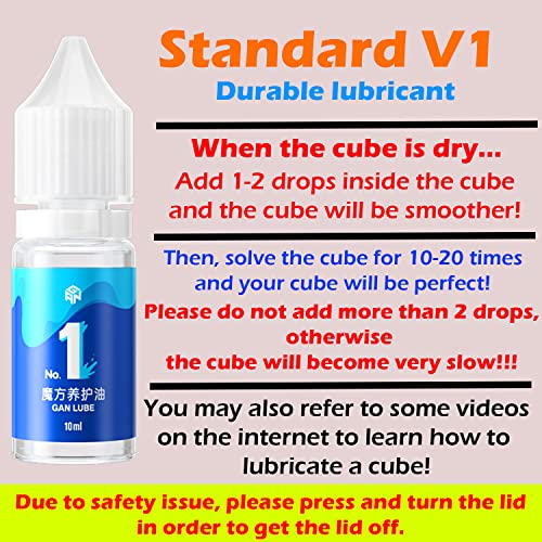 CuberShop GAN V1 Standard Lube and GAN Speed Cube Stand Set (10mL), Professional GAN Lubrication for Speed Cubing, Speed Cube Tripod (Diamond Display Stand) - style: V1+Cube Stand