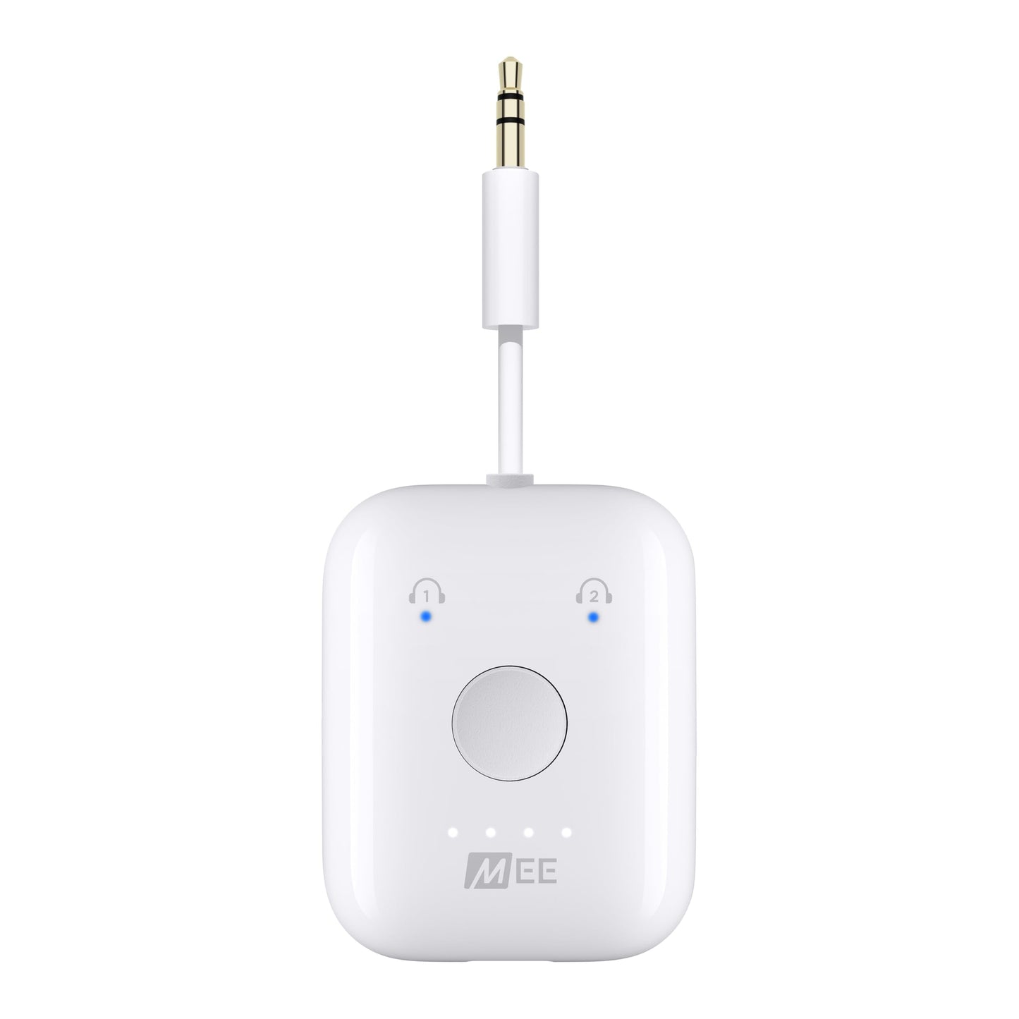 MEE audio Connect Air in-Flight Bluetooth Wireless Audio Transmitter Adapter for up to 2 AirPods / Other Headphones; Works with All 3.5mm Aux Jacks on Airplanes, Gym Equipment, TVs, & Gaming Consoles