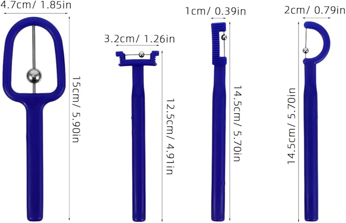 Beaupretty 4pcs Tongue Tip Exerciser Set Portable Oral Muscle Training Tool for Speech Clarity and Rehabilitation Blue Shaped Design for Boy Girl and Adults