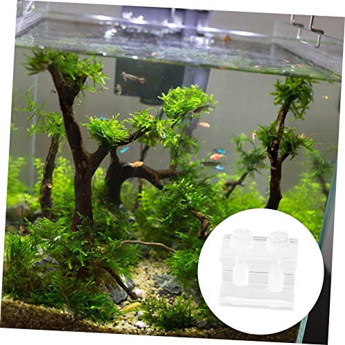 HANABASS 2Pcs Transparent Acrylic Fish Tank Backdrop Clips Durable Aquarium Background Fixing Clamps Easy to Install Suitable for Front Back Use for Fish Tank Decor