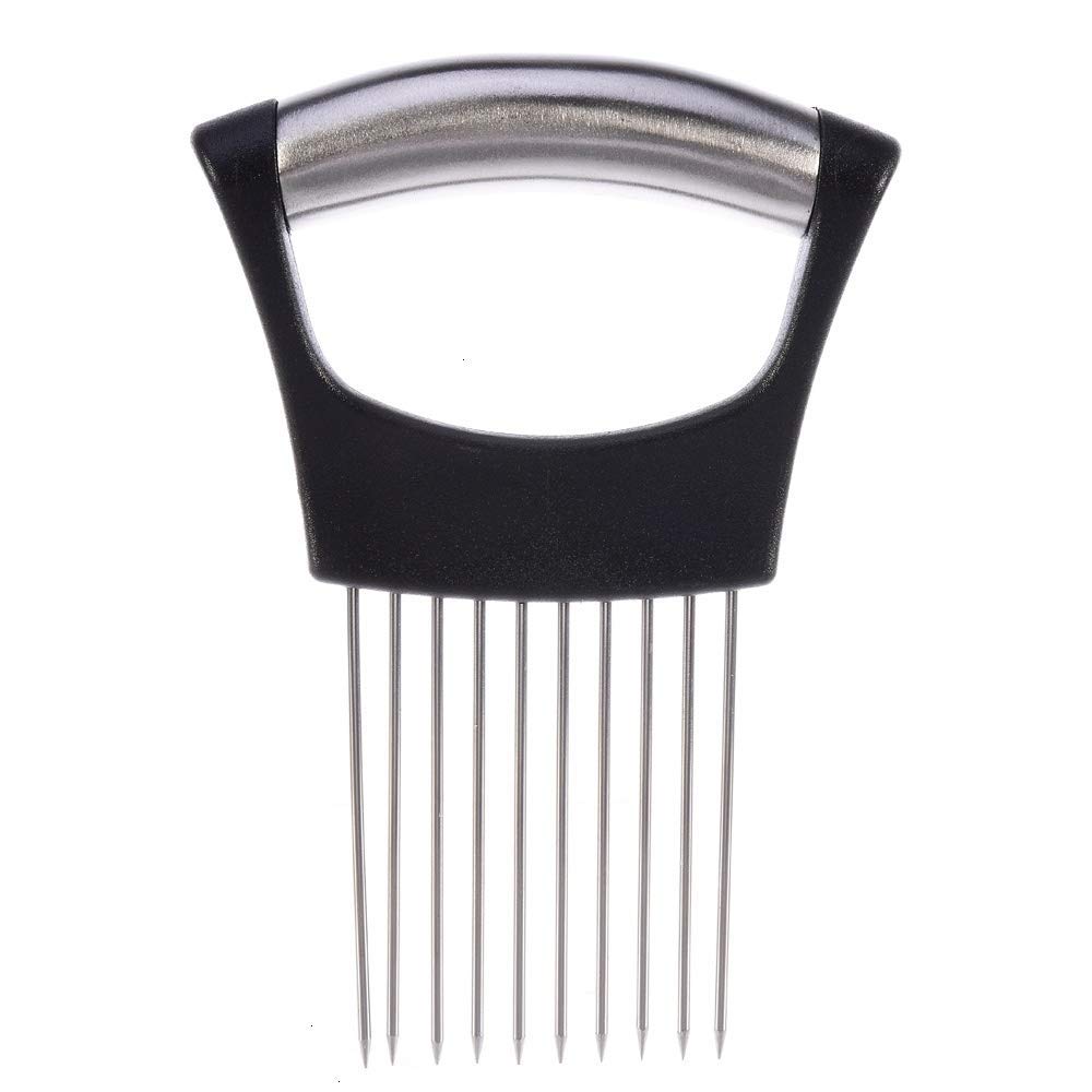Onion Cutter, 1 PC Onion Holder Fork Cutter Chopper Slicer Peeler Stainless Steel Vegetable Slicer Tomato Cutter Meat Needle Chicken Kitchen Tool