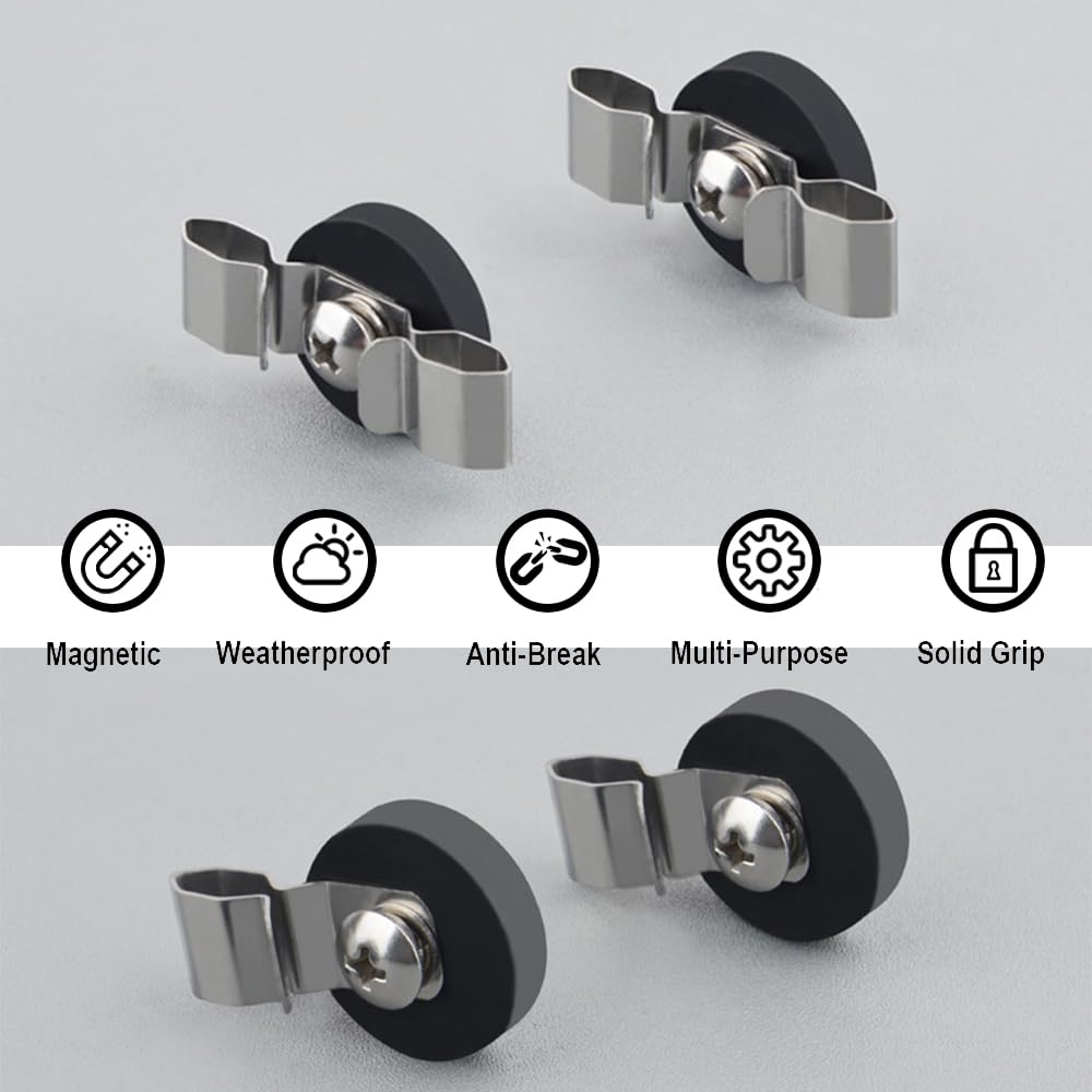 Heavy Duty Magnetic Cable Holder Clips, Anti-Scratch Magnetic Cord Organizer, Anti-Slip Strong Magnet Cable Clips, Wire Holder for Joyroom, Car, Garage, Office, Patio, Computer 6 PCS