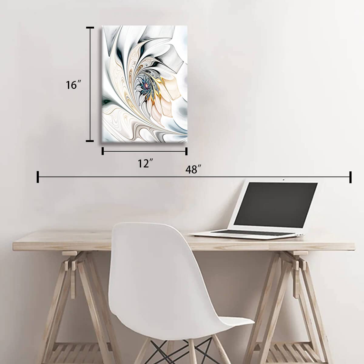 Bathroom Decor Wall Art - Modern Abstract Canvas Art Wall Decor Silver Decorations Abstract Artwork Wrapped 12x16inch