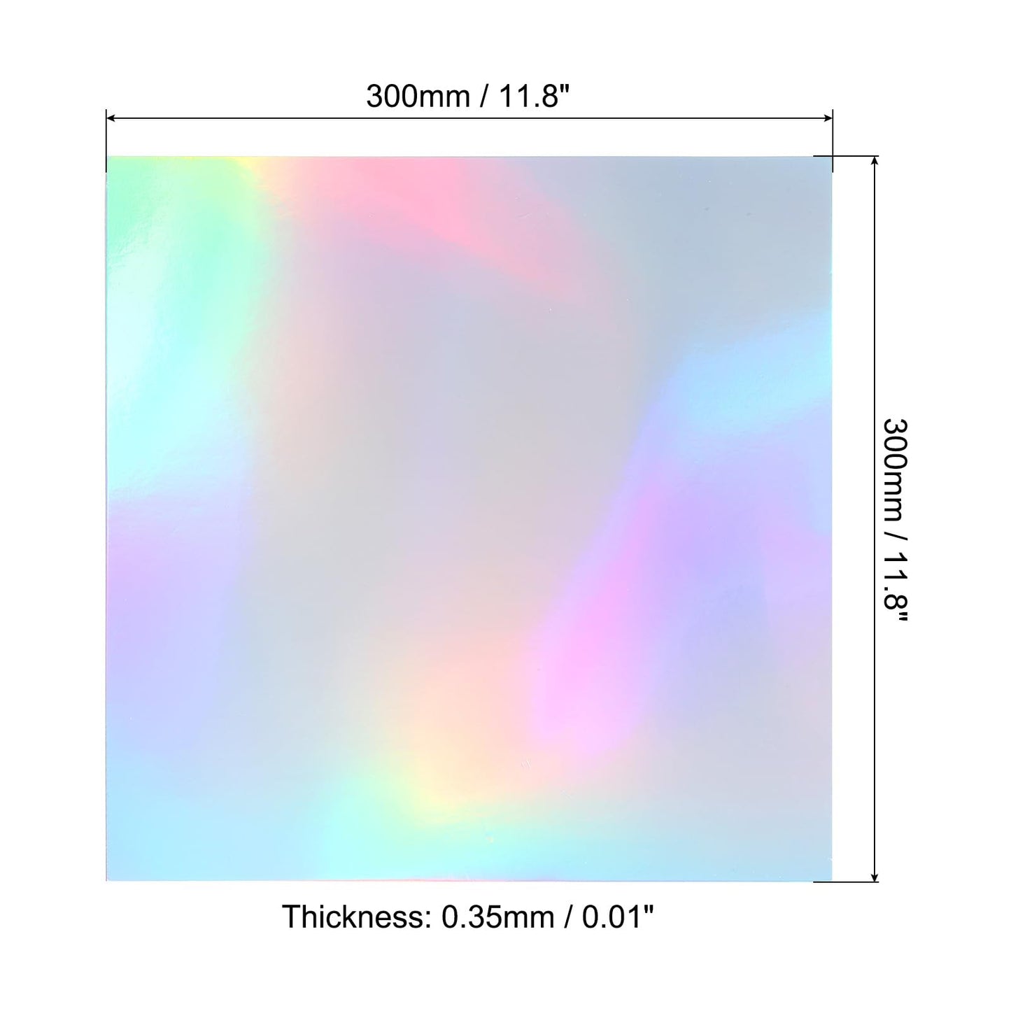 PATIKIL 12"x12" Holographic Cardstock, 20 Pack Metallic Iridescent Mirror Paper Foil Board Reflective Sheets for Scrapbook Poster DIY Craft, Style 1