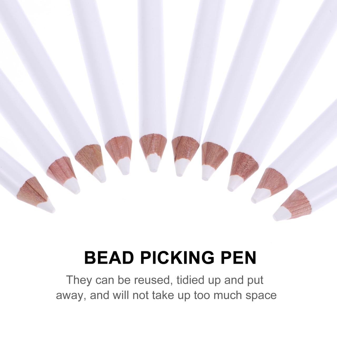 30Pcs White Nail Art Wax Pencil Pen for Rhinestone Manicure for Nail Art Decoration and Diy Projects