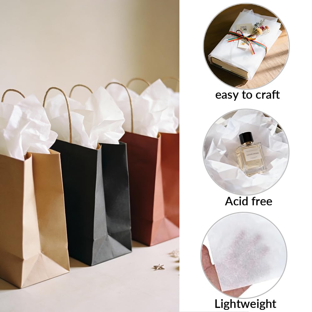 bondibili 1500 Sheets White Tissue Paper Bulk, 14"x20" Acid Free Tissue Paper for Gift Bags, Packaging, Moving, Gift Wrapping, Art Crafts, Party Decor in Weddings, Birthday, Holidays, and Christmas