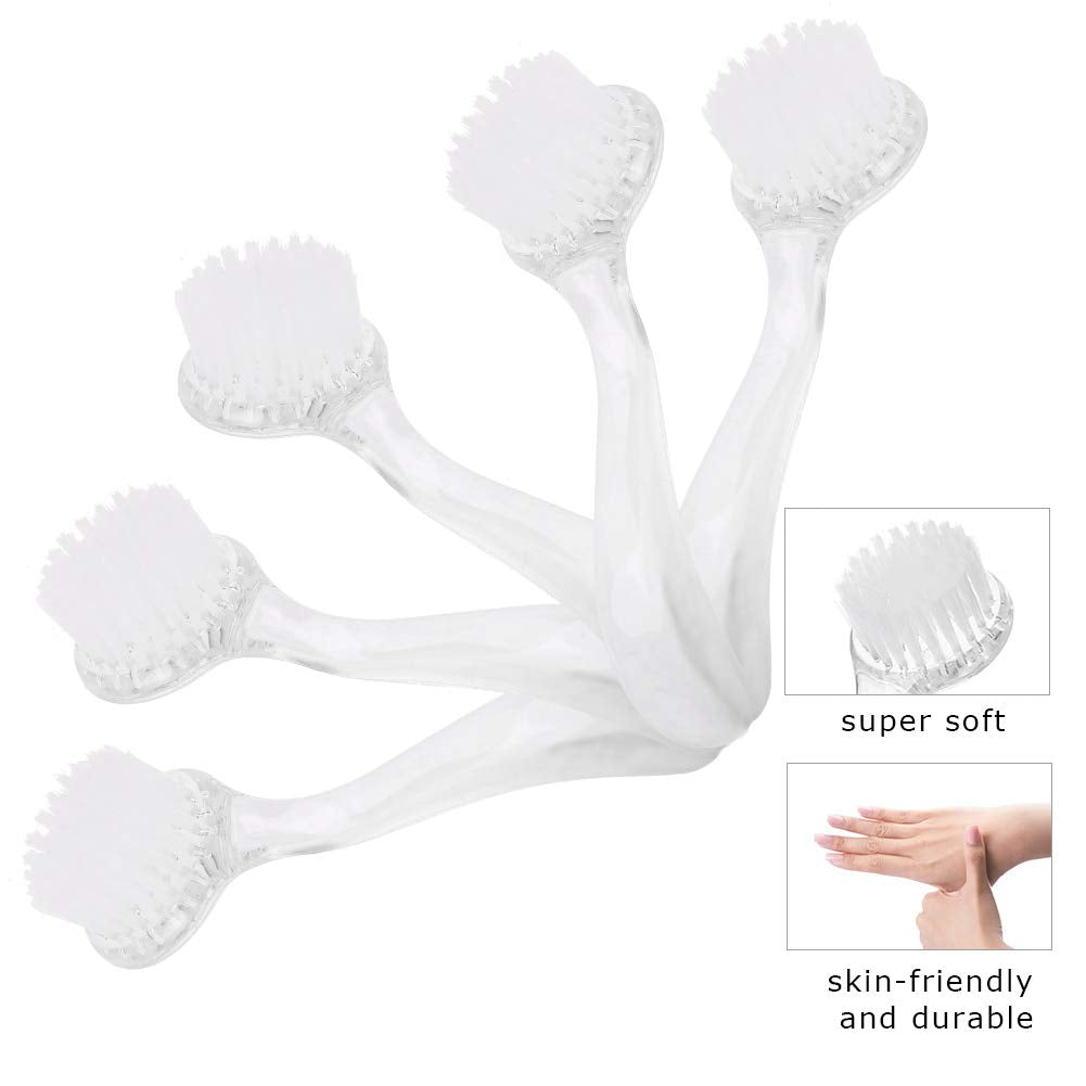 5Pcs Soft Nail Dust Cleaning Brush, Nail Nail Dust Brush Nail Brushes Manicure Diy Tool For For Salon And Home(White)